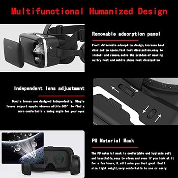 iPhone用VR Amazon.co.jp: VR ゴーグル メガネ リモコン付き、 3D映画ビデオ